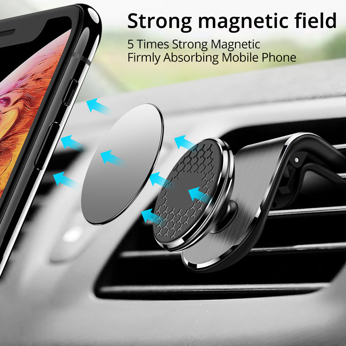 Support téléphone magnétique voiture Noxora
