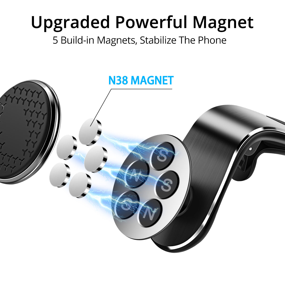 Support téléphone magnétique voiture Noxora
